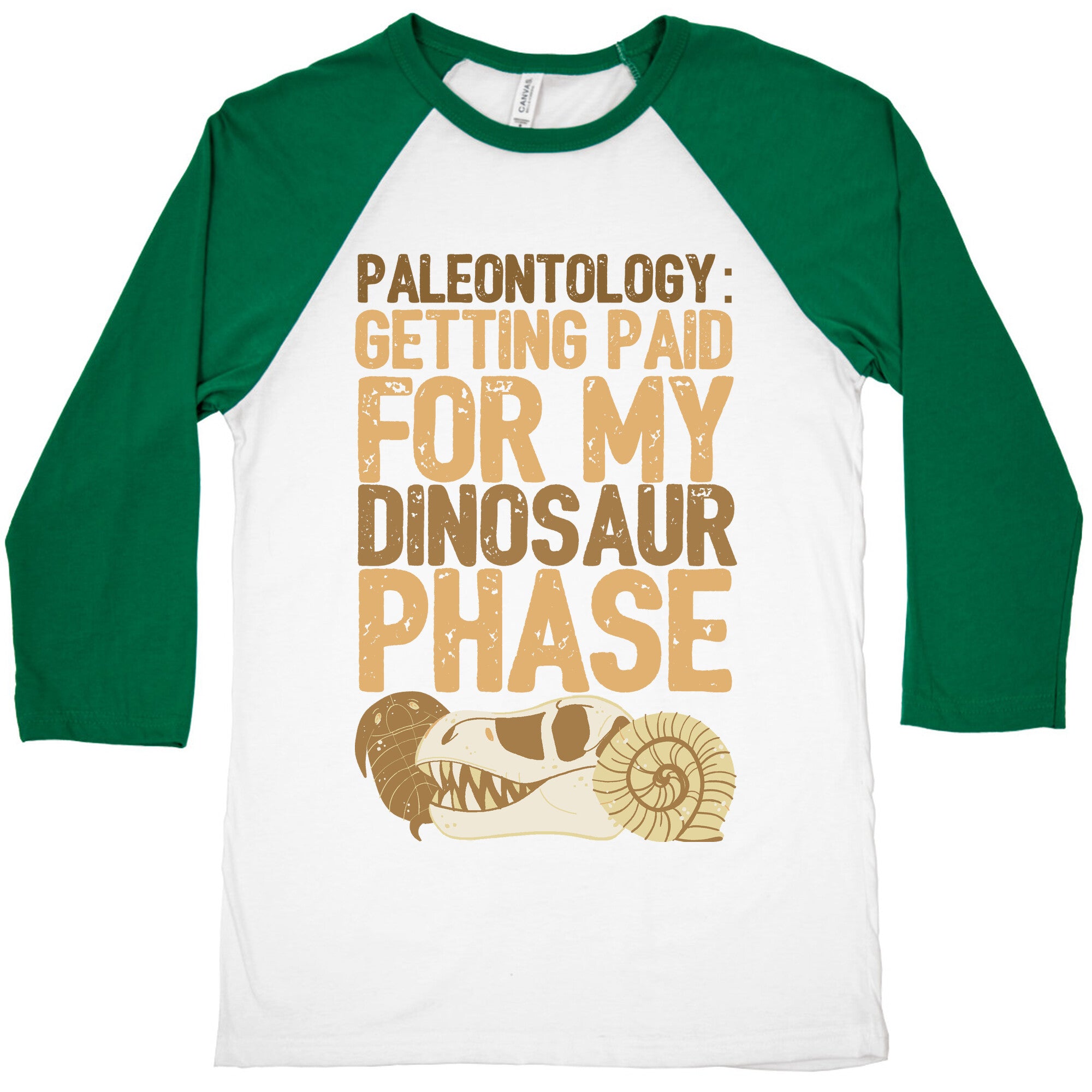 Paleontology: Getting Paid for my Dinosaur Phase Baseball Tee